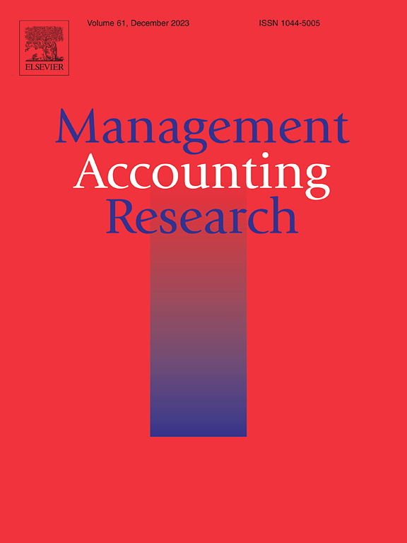 Go to journal home page - Management Accounting Research